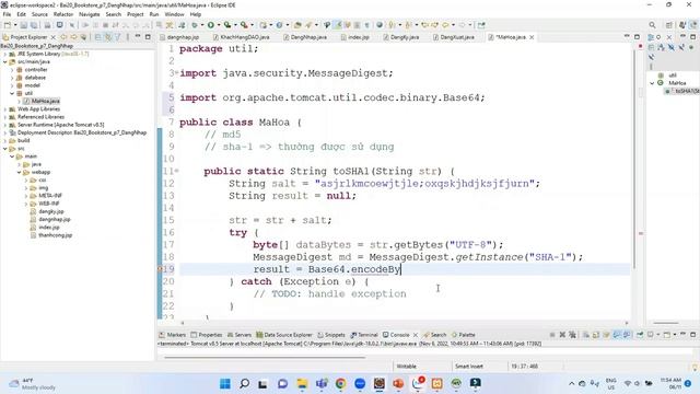 JSP 33. Mã hóa mật khẩu cho ứng dụng web смотреть онлайн