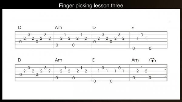 Guitar Lesson 3, how to play fingerstyle guitar (fingerpicking guitar for beginners)