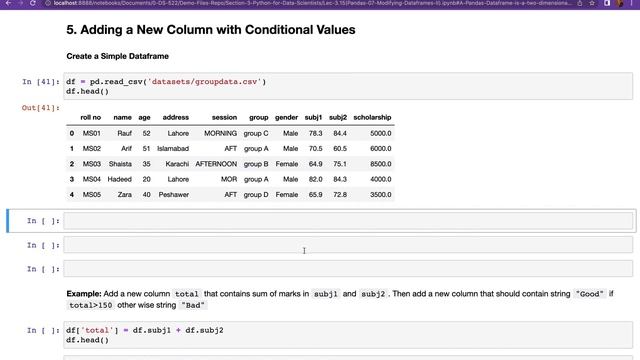 Lec-3.15 Pandas-07 Modifying Dataframes Part-II (Arif Butt @ Data Science) смотреть онлайн