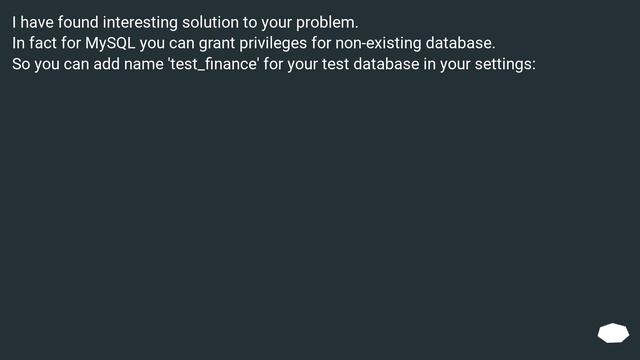 django test app error - Got an error creating the test database: permission denied to create databa смотреть онлайн