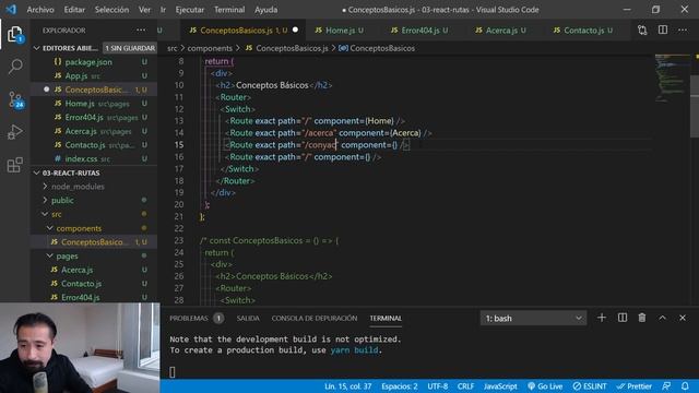 Curso React: 55. React Router: Ruta de Error 404 - jonmircha смотреть онлайн