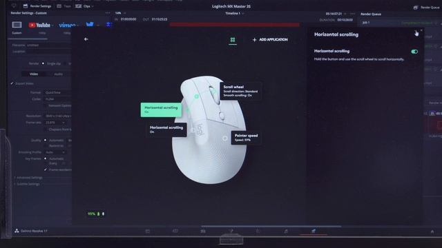 Logitech Lift Vertical Mouse - How To Get Horizontal Scroll! смотреть онлайн