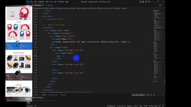 How To Create Landing Page Design using Bootstrap 5 |News Section| #12 смотреть онлайн