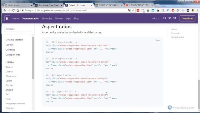 Curso de Bootstrap 4 - #55 " Usando EMBED RESPONSIVE en Bootstrap 4 ? смотреть онлайн