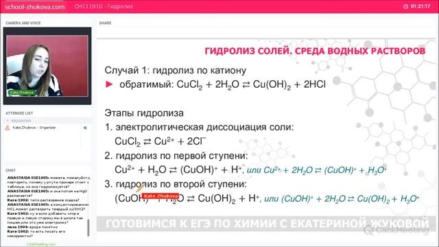 ЕГЭ 2021 Химия. Гидролиз смотреть онлайн