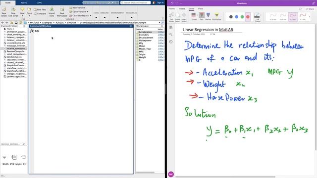 Multiple Linear (Multivariate) Regression in MatLAB - Step by Step смотреть онлайн