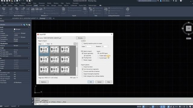 Import a PDF file into AutoCAD смотреть онлайн