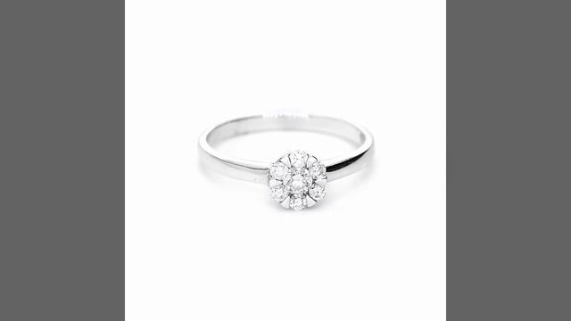 Pierścionek z białego złota 585 z brylantami 0,36 ct смотреть онлайн