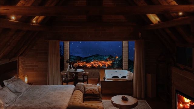 Loud Thunderstorm in Winter Hut | Lightning, Thunder, Wind & Snow Rain Sounds for Sleeping, Relaxin смотреть онлайн