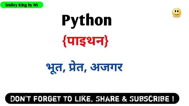 Python meaning in hindi | Python ka matlab kya hota hai смотреть онлайн