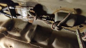 Натяжка троссов и планки на шток  ручного тормоза калина/гранта.