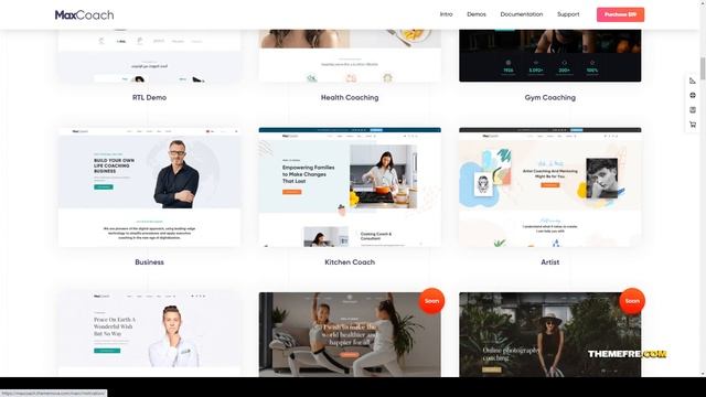 MaxCoach - Online Courses Personal Coaching and Education WP Theme lms tutor Easy Create Website смотреть онлайн