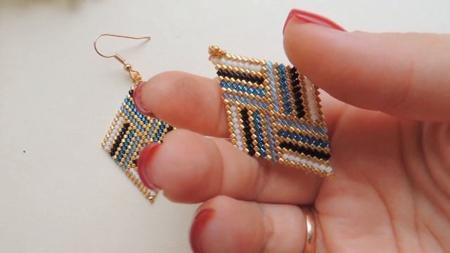 Серьги из японского бисера смотреть онлайн
