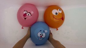 Воздушные шарики с водой Учим цвета для детей Развивающее видео Песня Семья Пальчиков Лопаем шарики