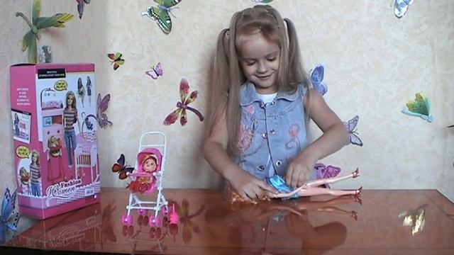 Беременная Барби. Распаковываем куклу Барби с коляской и детками.Беременная барби рожает. Роды Барб