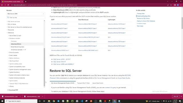 SQL02 - Restoring AdventureWorks Database on SQL Server 2019 смотреть онлайн