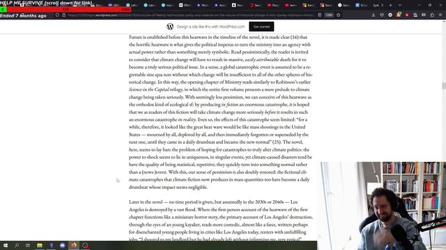 reading + commenting on Kim Stanley Robinson's Ministry for the Future смотреть онлайн