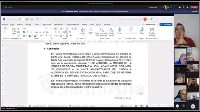 Sesión Ordinaria N° 93-2022 - 08-02-2022 смотреть онлайн