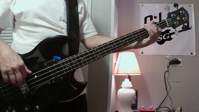 Fine Day--Robin Trower--James Dewar Bass Guitar Play Along--Epiphone EB-0--DiMarzio Model One Picku