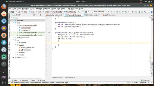 How To Make PDF Reader - Android Studio With RecyclerView App Tutorial Part 2/3 смотреть онлайн