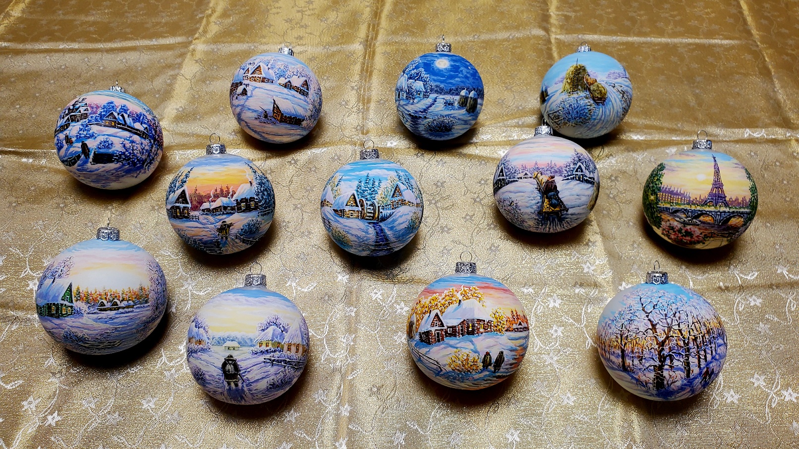 Наши новые елочные игрушки купленные в 2022 году Часть третья - Матовые пейзажи от ARTbyBDV смотреть онлайн