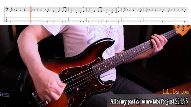 Another Brick in the Wall Parts 1 and 2: Pink Floyd: Bass tabs for beginners (Bass Cover) смотреть онлайн