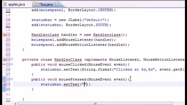 MouseListener interface Java Programming Language смотреть онлайн