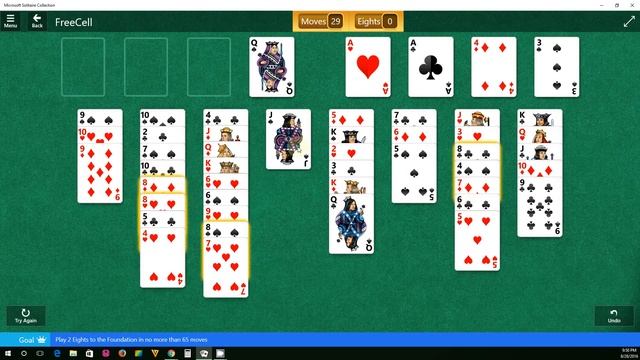FreeCell - Hard I - level 2 - Star Club - Microsoft Solitaire Collection смотреть онлайн