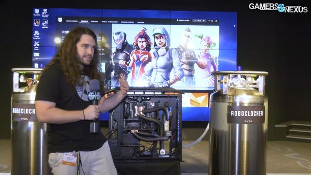 "Closed-Loop" Liquid Nitrogen Cooler | EVGA Roboclocker Computex смотреть онлайн