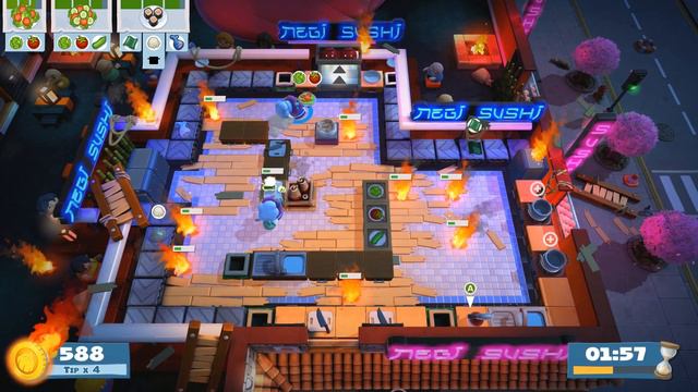 Overcooked 2 - 1-6 World Record | Score : 1580 - Solo смотреть онлайн