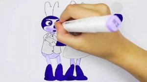 Раскраска светлячки, учим цвета, Лунтик. Coloring pages for children.