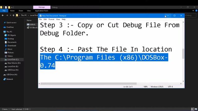 How To Run Debug Command (Assembly Language) Using DOSBOX (Cmd) in Any Window OS | Easy | 100% Work смотреть онлайн