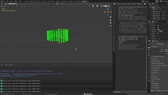 Винтовая линия в Blender на python смотреть онлайн