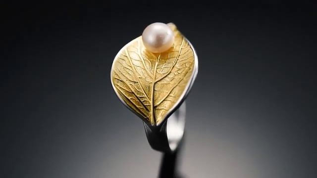 Water Drop Pearl 18K Gold Leaf Ring - Help Endangered Animals смотреть онлайн