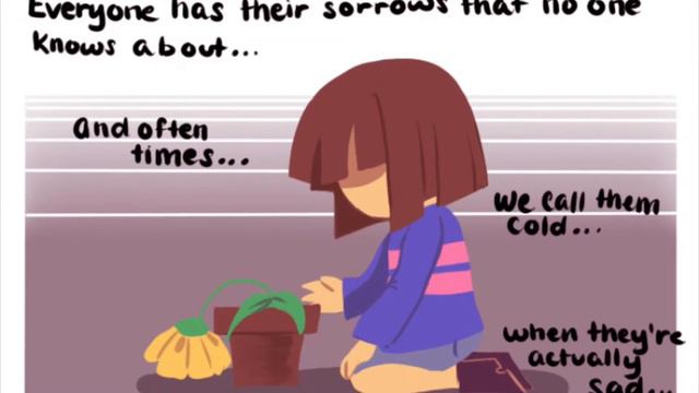 Frisk comforts Flowey | Undertale Comic Dub смотреть онлайн