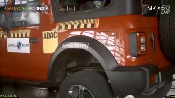 Mahindra Thar Crash test .Global NCAP 4 StarRating India's Safe car