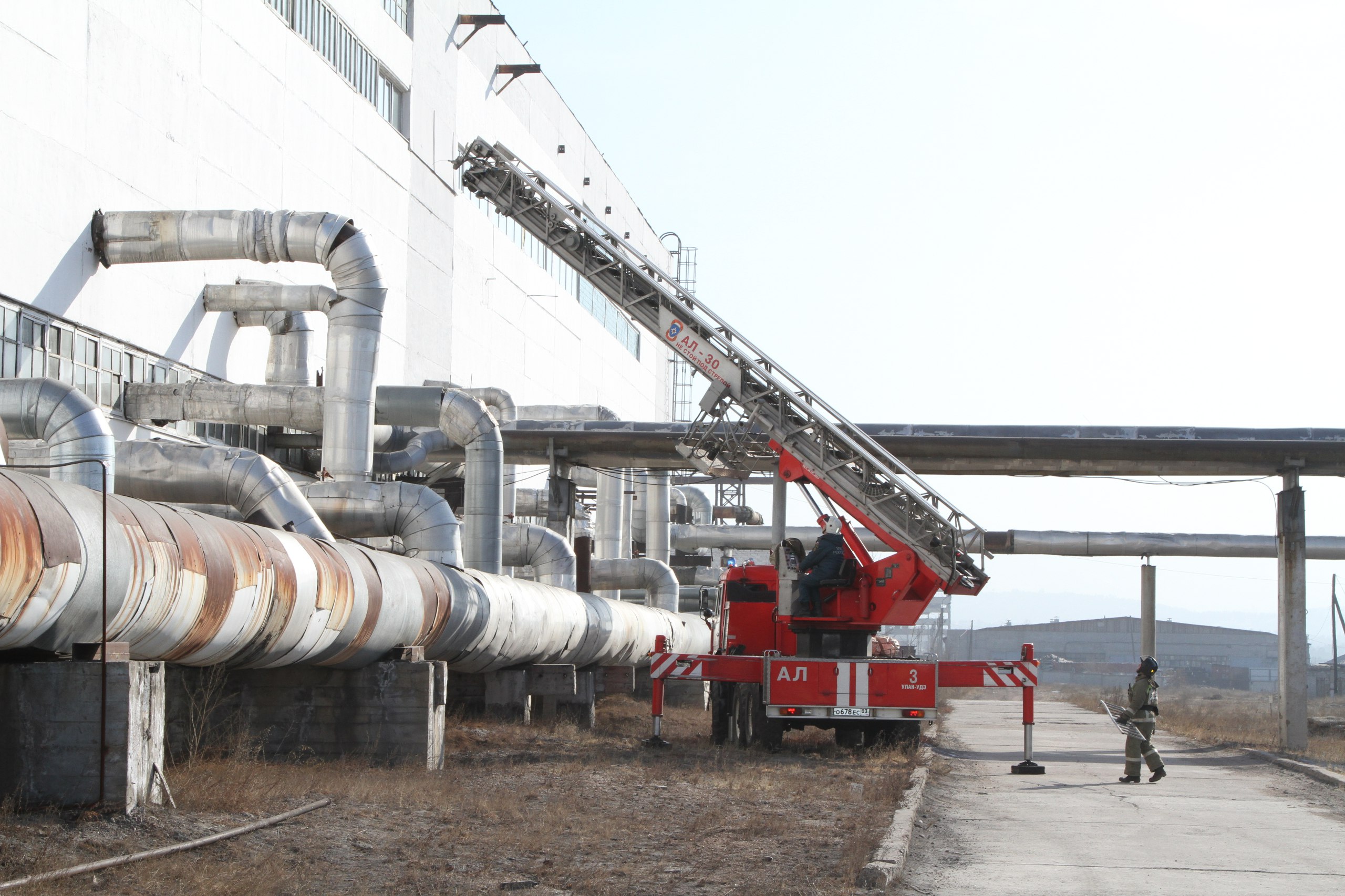 Пожарно-тактическое учение на Улан-Удэнской ТЭЦ 2. смотреть онлайн