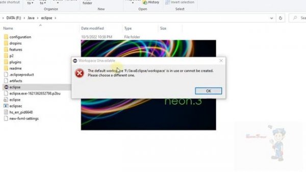 An error has occurred see the log file / Error while starting eclipse / Java version Error / eclips