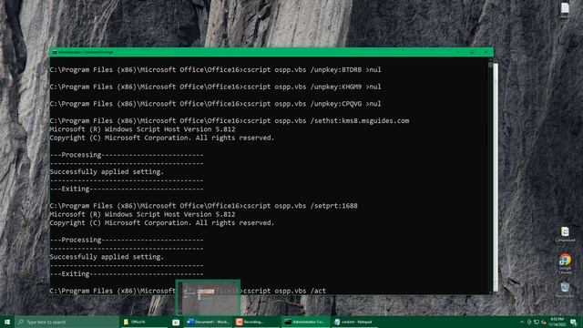 How to activate Microsoft office 2016 using cmd, смотреть онлайн