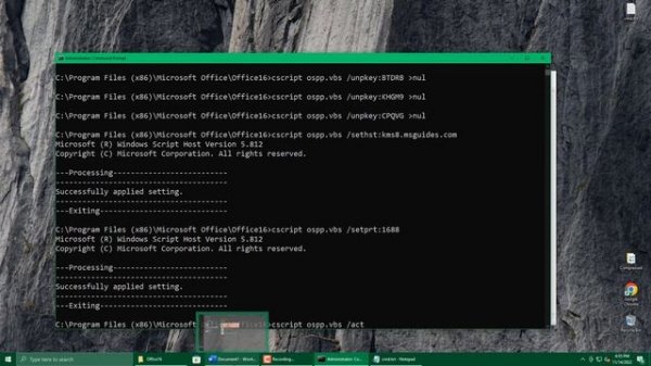 How to activate Microsoft office 2016 using cmd,