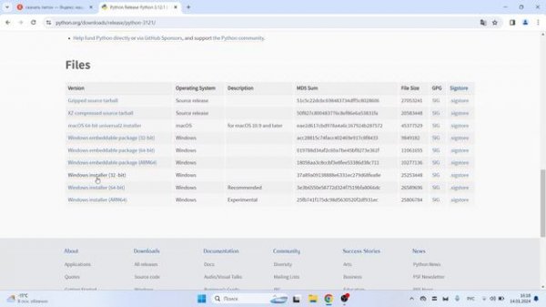Как установить Python на Windows 11?