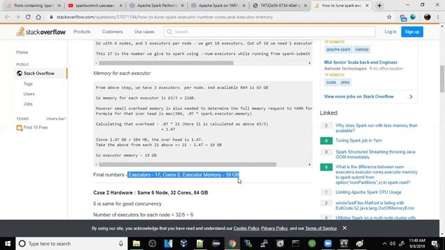 How to Choose Number of Executors and memory in Spark jobs? смотреть онлайн