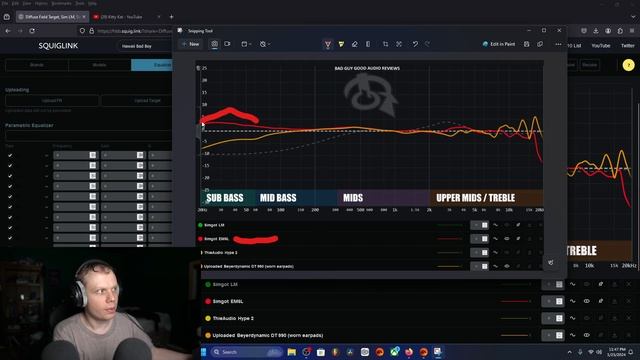 Tonal Balance Simgot EM6L VS EA500 LM VS ThieAudio Hype2 VS Beyerdynamic DT990 смотреть онлайн
