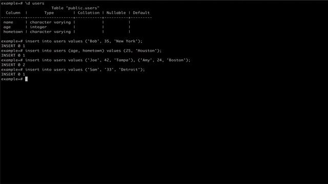 How to Insert and Delete Rows in PostreSQL tables смотреть онлайн