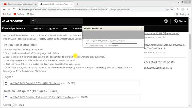 Modules Linguistique Autocad 2021 En français - AutoCAD 2021 Language Packs смотреть онлайн