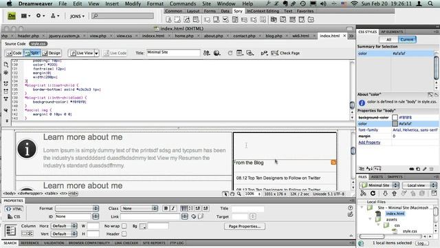 Converting a PSD to HTML & CSS - Part 3/3 смотреть онлайн