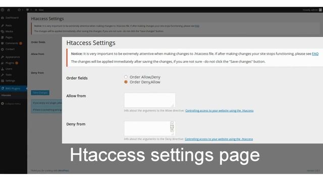 Htaccess WordPress Plugin - Brief Overview смотреть онлайн