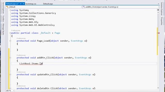 C# ASP.NET ListBox - ADD UPDATE DELETE смотреть онлайн