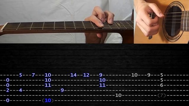 How to play 'Minecraft (Sweden)' Guitar Tutorial [TABS] Fingerstyle смотреть онлайн