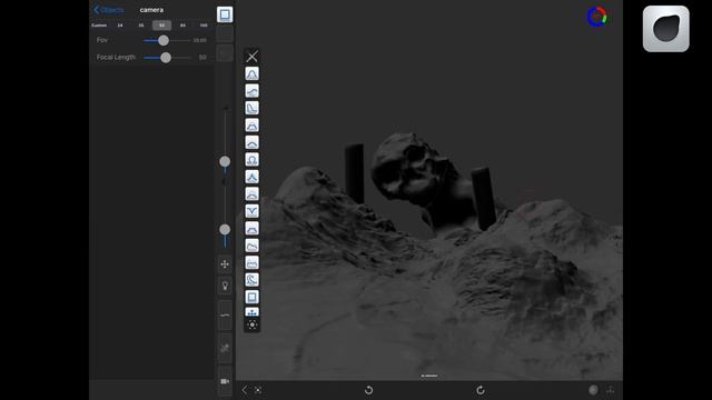 3d sculpt on iPad for conceptart ( Forger + Procreate 5 ) смотреть онлайн